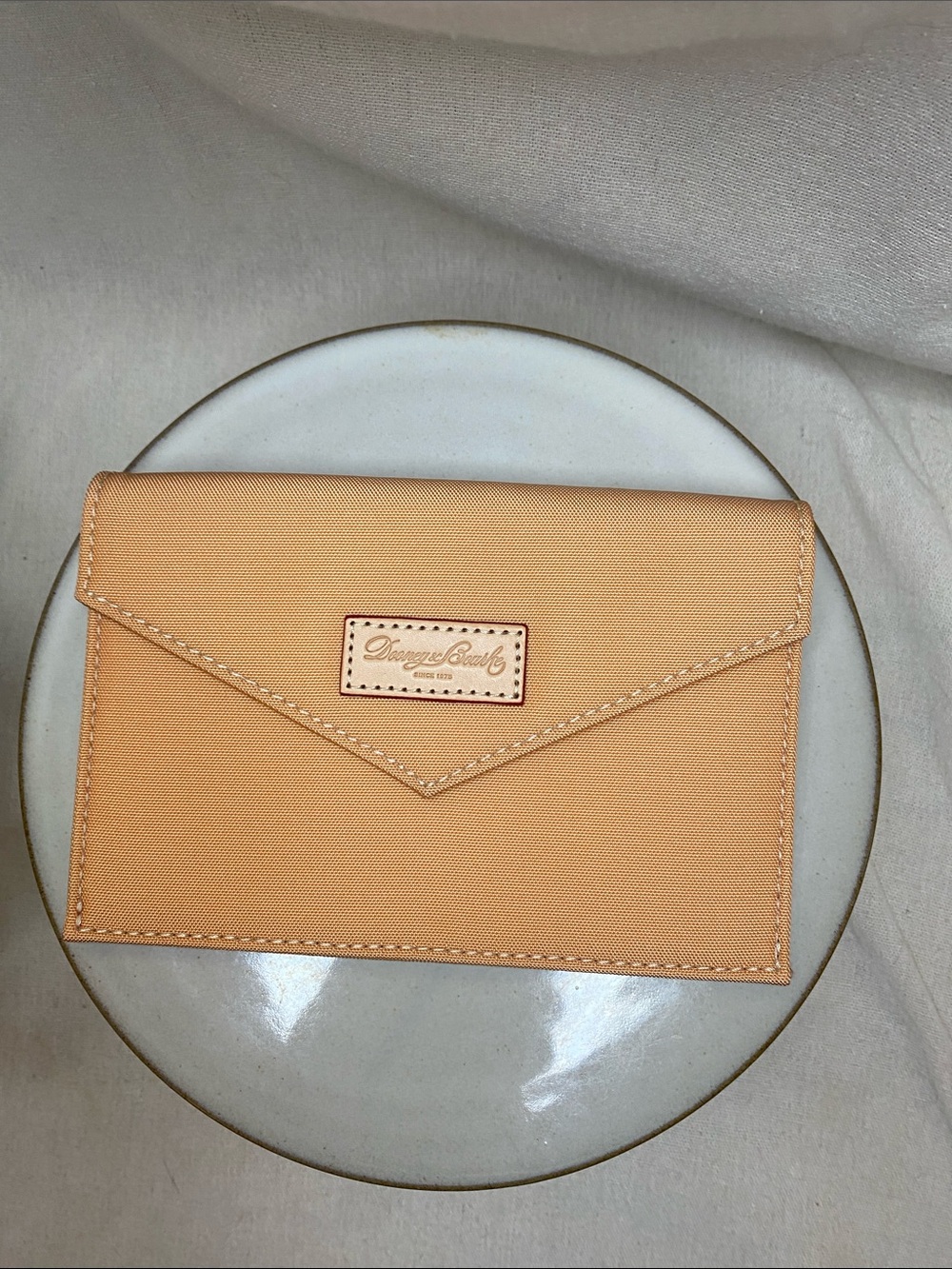 Dooney & Bourke Peach Envelope Wallet Clutch Passport Holder
